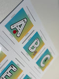 2x2 Uppercase Alphabet Magnets (A–Z)