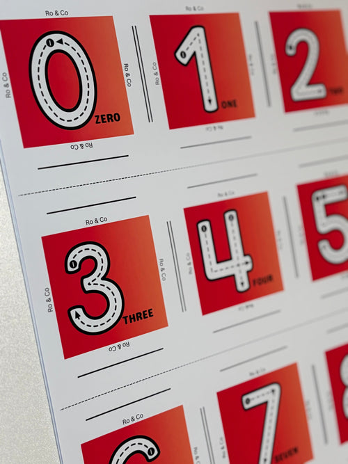 2x2 Numbers 0–10 Learning Magnets