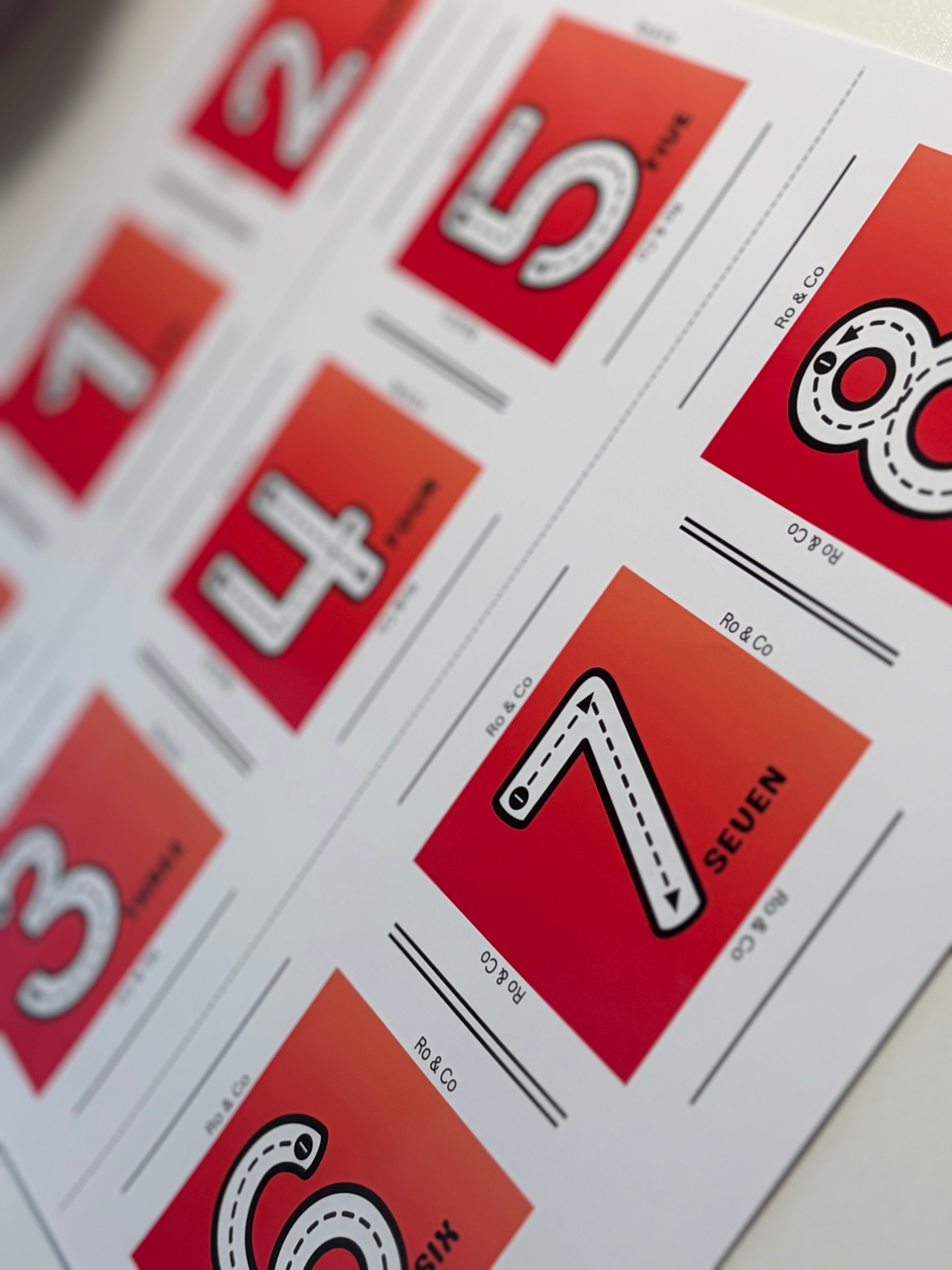 2x2 Numbers 0–10 Learning Magnets